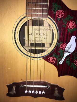 Vintage 1970’s Ventura Dove Acoustic Guitar Lawsuit Era Made In Japan 3