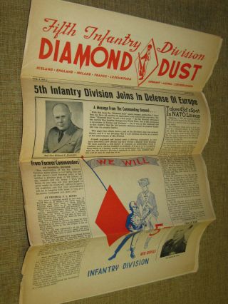 Orig 5th Infantry Division Diamond Dust Newspaper Wwii History Photo 25 May 1954