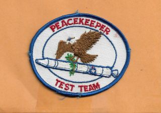 Peacekeeper Test Team Space Patch 3 1/2 " Nasa