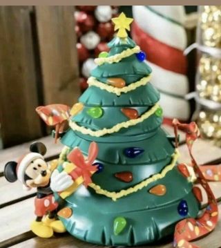 Disney Disneyland Mickey Mouse Christmas Tree Popcorn Bucket Exclusive