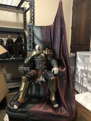 Gaming Heads God Of War Kratos On Throne Exclusive Statue Ares Armor 1/4 Scale