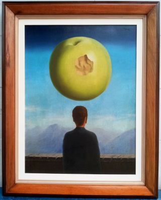OIL ON CANVAS BY RENE MAGRITTE WITH FRAME IN 2