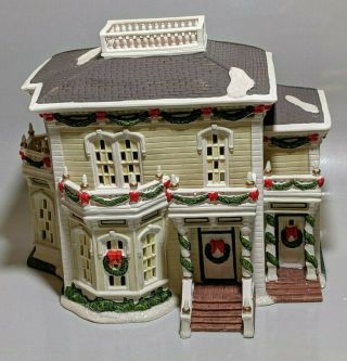 Holiday Time 2004 Village Collectibles Series White Porcelain House Xmas Decor