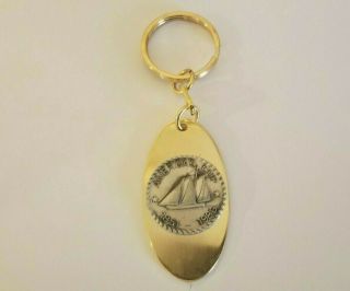 Vintage Keychain Americas Cup 1851 - 1983 Gold and Silver 2