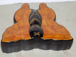 Butterfly Handmade Lacquer Trinket Box By Maitland - Smith Ltd Republic Of China