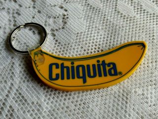 Chiquita Banana Promo Keychain Banana Shaped Advertising Promo Keychain