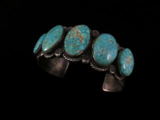 Vintage Navajo Silver And Turquoise Bracelet