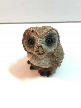 Stone Critter Littles Barn Owl Figurine 2” Statue Scl - 045 Bird Figure