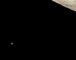 Nasa Apollo 16 Lunar Module Above Moon 