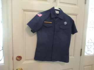 Boy Scouts Bsa Cub Scouts Blue Official Uniform Shirt - Size Youth Medium 10 12