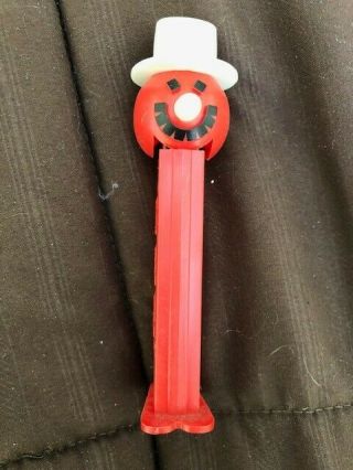Snowmen " B " Misfit Pez Dispenser With Red Head Red Stem