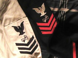 Korean War U.  S.  Navy Uniform Blue And White Jumper Pants Id 