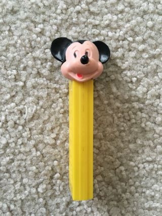 Disney Mickey Mouse Pez Dispenser No Feet Yellow 3.  9