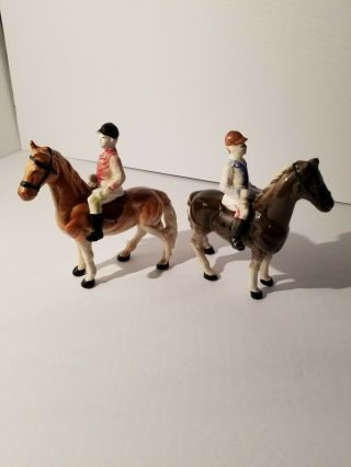 Vintage Horse And Rider Figurines Made In Japan