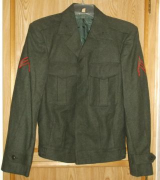 Vintage Korean War Usmc Us Marine Corps Wool Ike Vandergrift Dress Jacket
