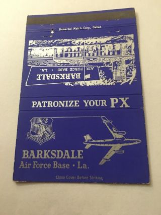 Vintage Matchbook Cover Matchcover Barksdale Air Force Base La Unstruck