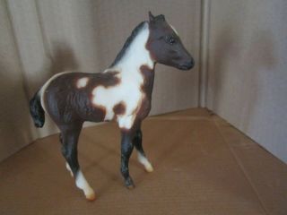 Traditional Breyer Horse “skeeter” Mahogany Bay Pinto " Stormy " Pony Foal Htf Exc