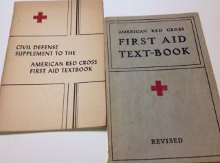 Vtg Us Paper Book 1951 Cold War Civil Defense First Aid American Red Cross Vg