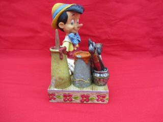 JIM SHORE DISNEY TRADITIONS PINOCCHIO FIGURINE CARVED FROM THE HEART 4005220 2