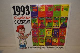 3 Vintage Campbell’s Soup Kids Calendar & Postcards 1993,  1987 1991