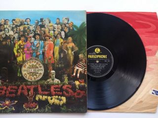 Sgt.  Peppers Beatles Lp 1st Uk 1st Press Vinyl Lp Record With Inner