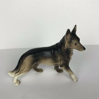 Vintage Belgian Malinois German Shepherd Dog Figurine Standing Made In Japan