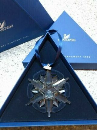 2006 Swarovski Crystal Annual Christmas Ornament Large Star Snowflake