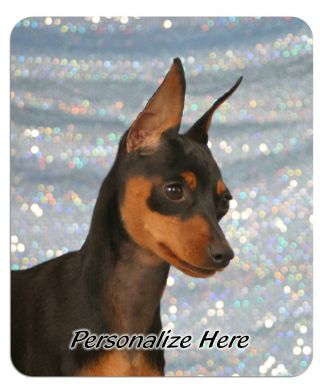 Miniature Pinscher Red Personalized Mouse Pad