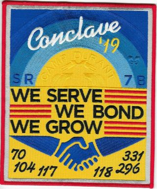 Section Backpatch 2019 Sr - 7b Cardinal Conclave North Carolina Occoneechee 104