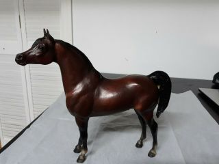 Vintage Breyer Molding Co Usa Horse Figure Dark Brown Arabian Stallion