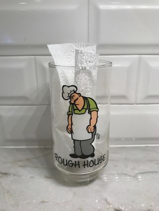 " Rough House " Kollect - A - Set Popeye Promo Glass 1975 Coca - Cola