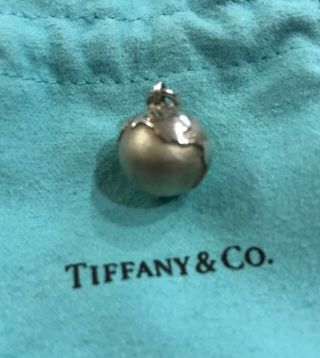 Vtg Tiffany & Co.  Solid Sterling Silver World Globe Charm 2
