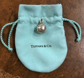 Vtg Tiffany & Co.  Solid Sterling Silver World Globe Charm 3