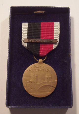 Vintage Ww Ii Army Of Occupation Medal With Korea Bar