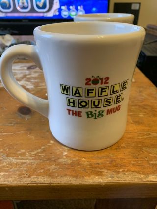 2012 Waffle House Christmas Coffee Mug Over Sized Heavy Logo The Big Mug Holiday