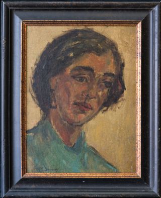 Joseph Delaney (1904 - 1991) York/tn Listed Artist Oil " Portrait Of Girl”