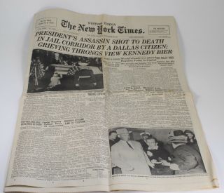 York Times WESTERN EDITION November 25,  1963: Lee Harvey Oswald,  Jack Ruby 3