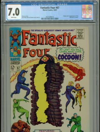 1967 Marvel Fantastic Four 67 1st Appearance Him Adam Warlock Cgc 7.  0 White Bx8