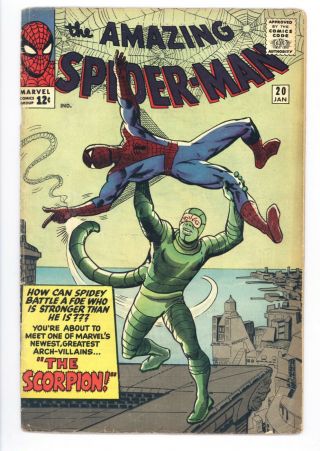 Spider - Man 20 Vol 1 Upper Mid Grade 1st App Of Scorpion