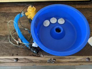Blue Bowl Pan Gold Prospecting Concentrator,  Pre - Plumbed 12v Pump,  Hardware