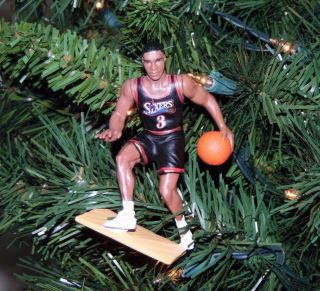 Allen Iverson Philadelphia 76ers Basketball Nba Xmas Ornament Holiday Jersey 3