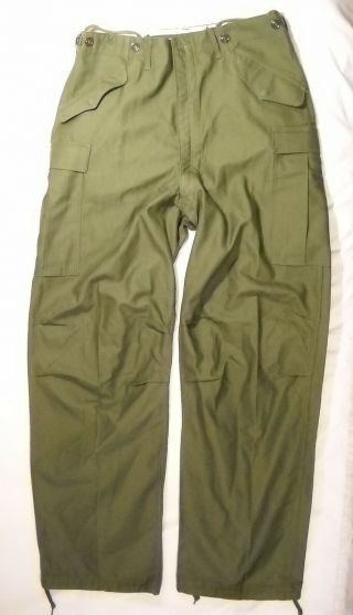 Vintage M - 1951 U.  S.  Army Field Trousers Korean War Old Stock