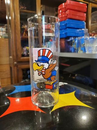 1984 Coca - Cola U.  S.  A.  Olympics Sam The Eagle Glass