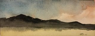 Morris Blackburn 20th C.  American Pafa Taos Landscape Watercolor Painting