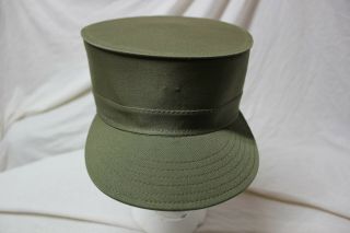 Us Military Issue Korea Vietnam Od Green Ridgeway Cap Hat Size 7 3/8