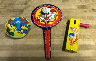 Vintage Kirchhof Tin Year’s Eve Noise Makers | Rattle,  Clapper,  Gear |