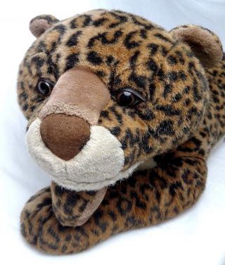 Jumbo 36 " Vintage Leopard Big Cat Stuffed Plush Well - Made & Silky Soft