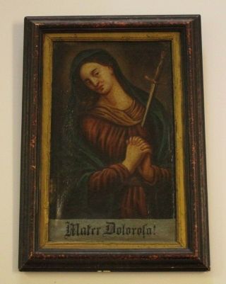 18th To 19th Century Old Master Painting Madonna Museum Quality Iconic Sword