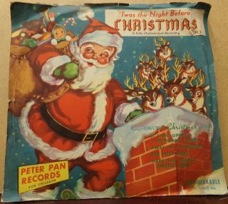 Five Children Christmas Records From 1950s - 78 rpm - 10 