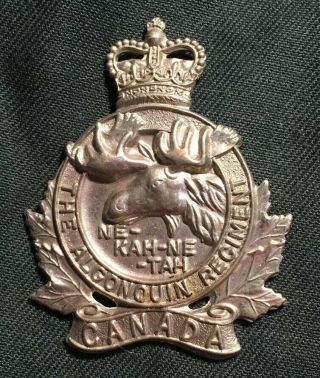 Algonquin Regiment Canada Cap Badge Canadian